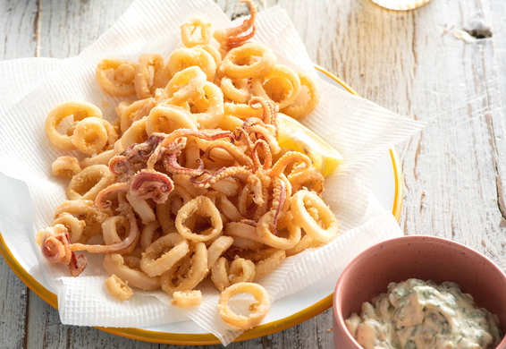Calamari Fritti with Herb Mayonnaise