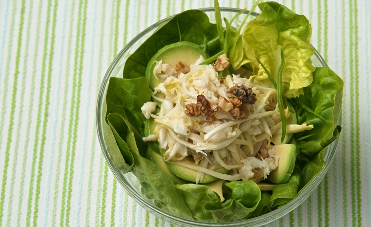 Crab Salad with Witlof & Snow Peas