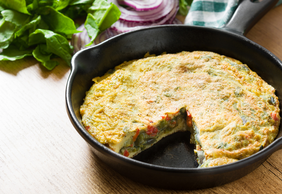 Hot-smoked Salmon Frittata
