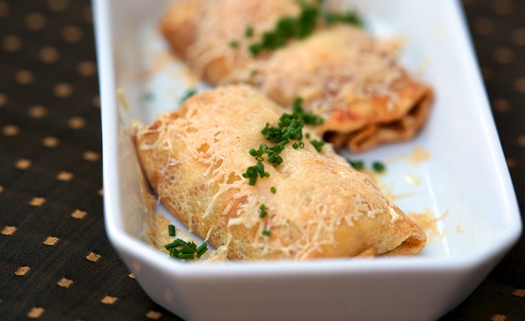 Lemony Seafood Crepes