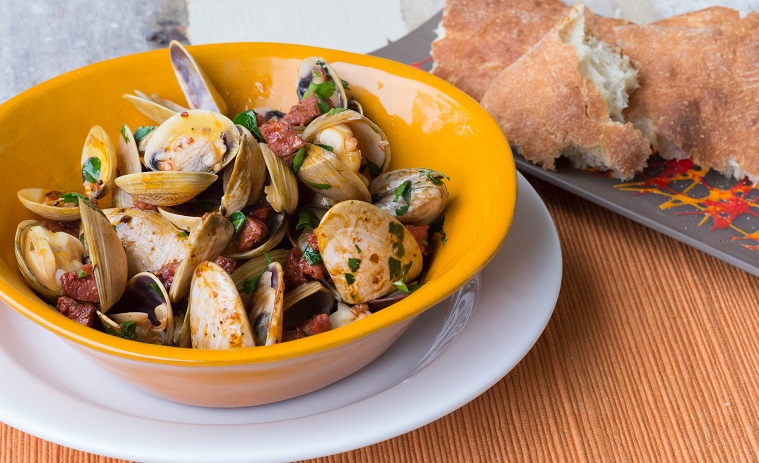 Mixed Shells in White Wine with Chorizo