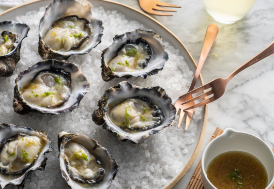 Oysters with Asian Dressing