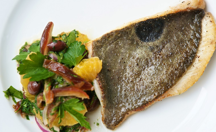 Pan-Fried John Dory with Orange, Parsley & Date Salad