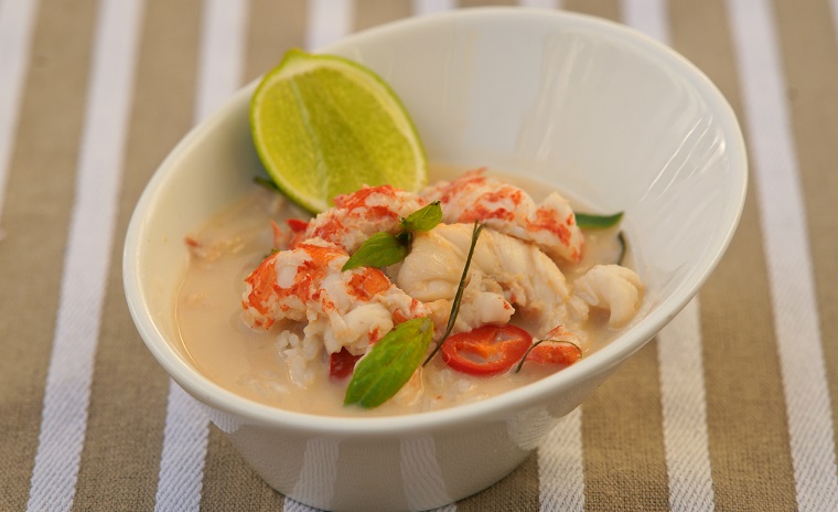 Poached Redclaws with Chilli & Coconut