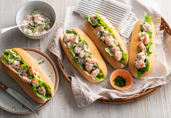 Prawn Rolls with Herb Mayo