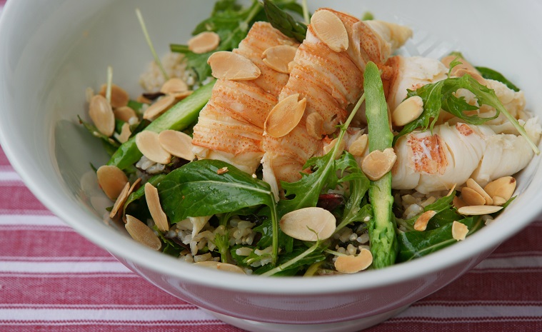 Salad of Moreton Bay Bugs & Brown Rice with Sesame Dressing