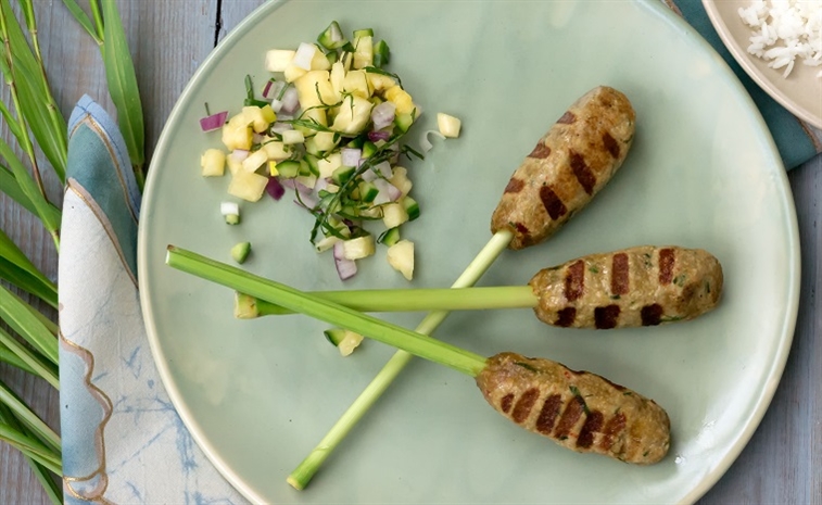 Satay Lilit Ikan (Balinese Minced Seafood Satay)