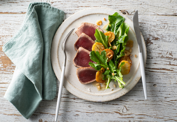 Seared Tuna with Rocket & Potato Salad