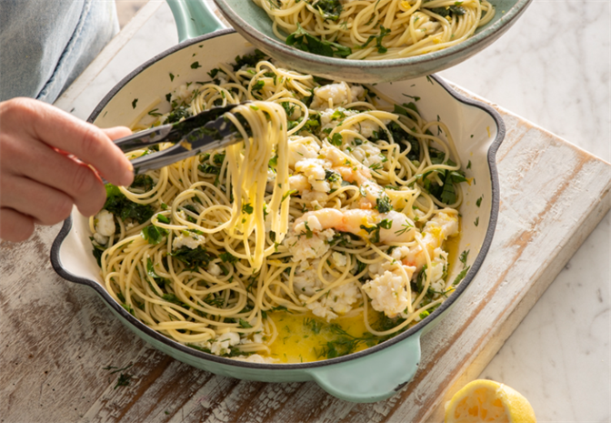 Spanner Crab Spaghettini With Lemon, Herbs And Chilli