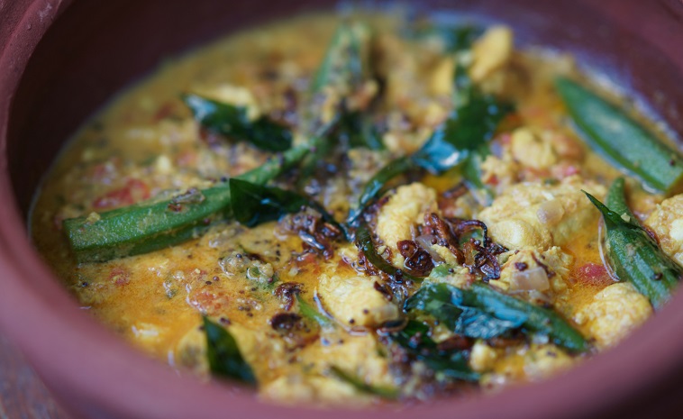 Sri Lankan-style White Curry of Guitarfish & Okra