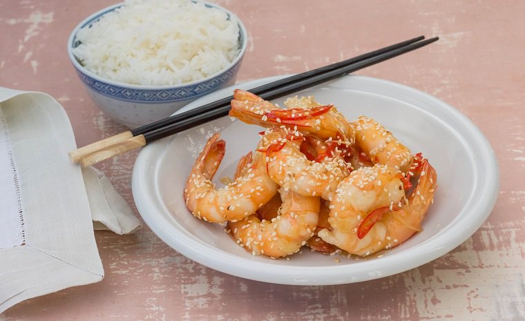 Stir-fried Ginger & Honey Prawns